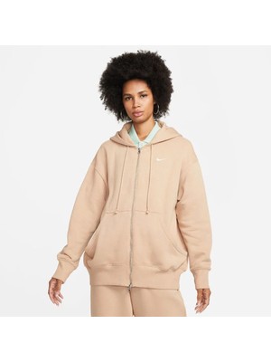 Nike Sportswear Phoenix Fleece Oversized Full-Zip Hoodie Kadın Sweatshirt DQ5758-611