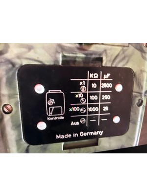 1960 Lar Ohmmetre Dirençölçer - Deri Kutusunda - Çalışır Durumda