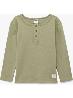 Koton Pamuklu Uzun Kollu Düğmeli Tişört