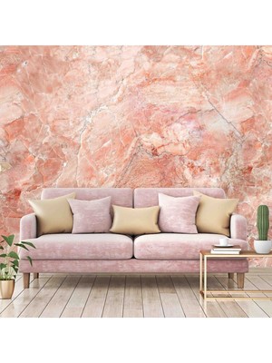 Dreamwall Duvar Kağıdı Mermer Desenli Silinebilir Tekstil Duvar Kumaşı En x Boy