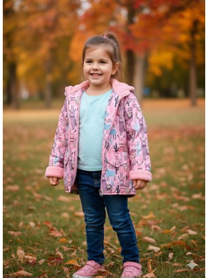 Şimo Butik Kız Çocuk Mont Kışlık Spor Içi Mifyonlu Kapüşonlu &kaban & Parka