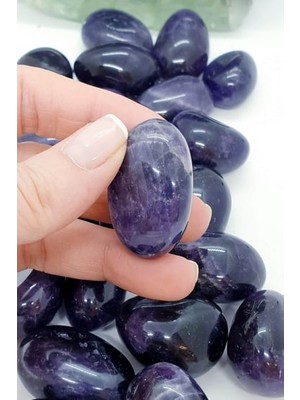 Kristal Izgaralar Için Tamburlu Ametist Taşı