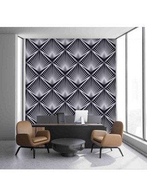 Dreamwall 3 Boyutlu Geometrik Yaprak Desenli Silinebilir Tekstil Duvar Kağıdı