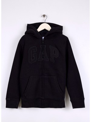 Gap Baskılı Erkek Çocuk Siyah Sweatshırt 789861002