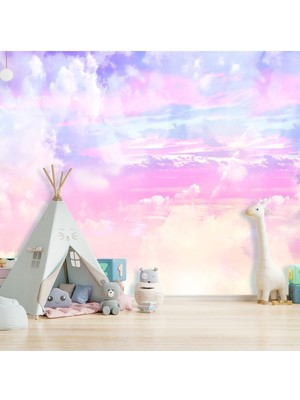 Dreamwall Duvar Kağıdı - Renkli Gökyüzü Desenli, Silinebilir Tekstil Duvar Kağıdı