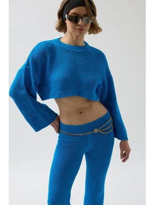 Hariqa Oversize Triko Bluz Pantolon Takım