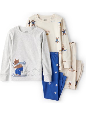 Carter's Erkek Bebek Ekru Pijama Set