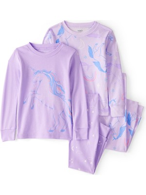 Carter's Kız Bebek Lila Pijama Set