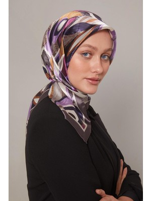 Levidor Füme Çiçek Desen Kristal Eşarp