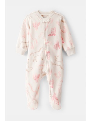 Carter's Kız Bebek Ekru Polar Tulum