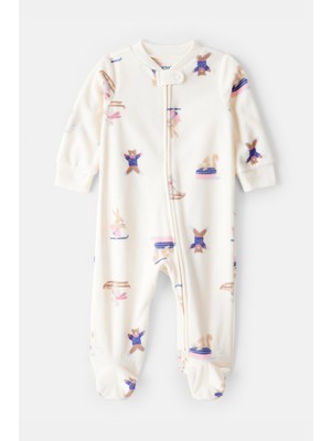Carter's Kız Bebek Ekru Polar Tulum