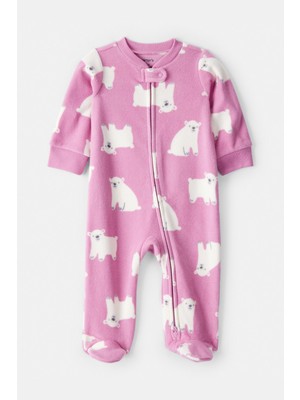 Carter's Kız Bebek Pembe Polar Tulum