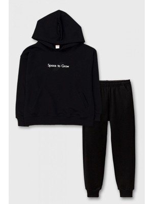 Dmb Mojo Erkek Çocuk 9-14 Yaş Kapüşonlu Sweat Eşofman Takımı Siyah