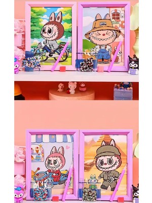 Labubu Elmas Boncuk Yapıştırma Taşlı Mozaik Elmas Puzzle