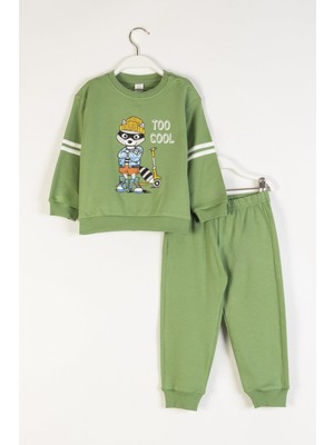 Dmb Mojo Erkek Çocuk 1-3 Yaş Baskılı Eşofman Takımı Yeşil