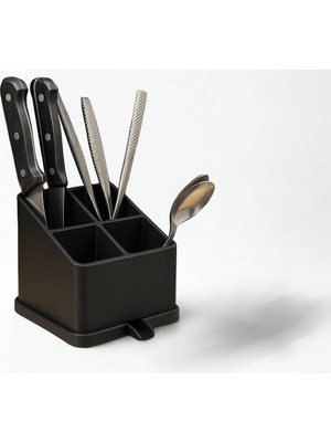 İkizler Ikizler Modern Tezgah Üstü Kaşık Bıçak Tezgah Standı - Mutfak Organizer Düzenleyici