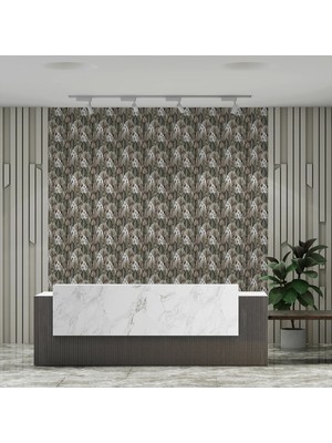 Dreamwall Yeşil Yapraklar Tek Parça Duvar Kağıdı -Isı ve Ses Yalıtımı Yırtılmaz