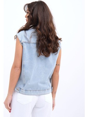 Nnstartshopping  6822 Kot Yelek-Açık Mavi