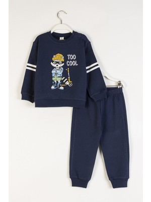 Dmb Mojo Erkek Çocuk 1-3 Yaş Baskılı Eşofman Takımı Lacivert