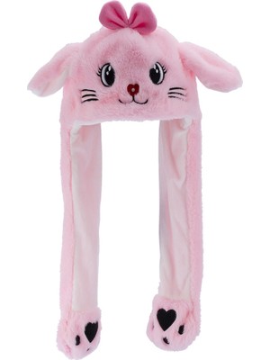 Miniko Kids Kız Erkek LED Işıklı Hareketli Pelüş Kulaklık Bere