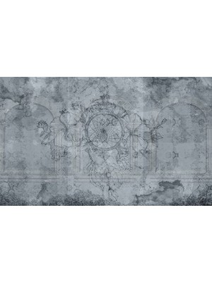 Dreamwall Spiritüel Döngü Pozitif Enerji Desenli Kumaş Duvar Kağıdı En x Boy