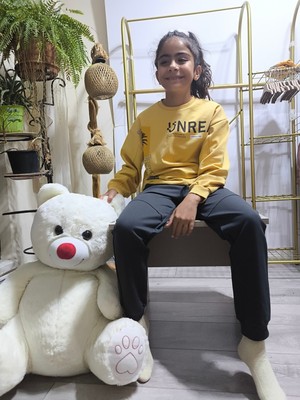Şimo Butik Erkek Kız Çocuk Alt Üst Takım Unisex Uzun Kollu Eşofman Rahat Spor Şık Modern Tasarım Ribanalı