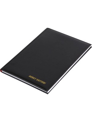 Gülpaş Nöbet Defteri 100 Yaprak Suni Deri Ciltli 22x32 cm Siyah Eğitim Kurumları için