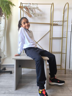 Şimo Butik Çocuk Pantolon, Eşofman Okul-Günlük Penye, Rahat, Beli Lastikli ,lastikli Paça (Ribanalı), Bağcıklı