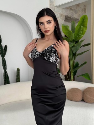 Hariqa Shany Ip Askılı Elbise