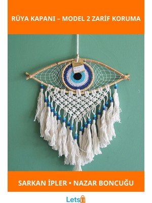 Letsii Nazar Boncuğu Göz Tasarımlı Rüya Kapanı Dream Catcher