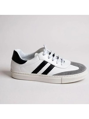 Ne&Ve Shoes Beyaz Hakiki Deri Bağcıklı Kadın Günlük Sneaker