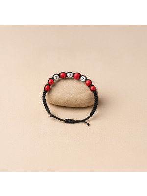 Tuffy Design Havlit Doğal Taş Makrome Örgülü 777 Şans Bileklik