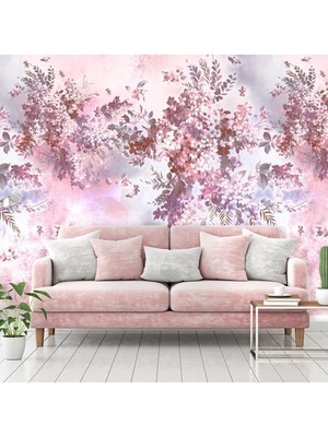 Dreamwall Duvar Kağıdı Küçük Çiçekli Ağaç Desenli Silinebilir Tekstil (En: 360, Boy: 270)