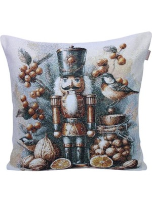 BELIEVE KURŞUN ASKER YILBAŞI JAKARLI DOKUMA GOBLEN DEKORATİF KIRLENT 45*45