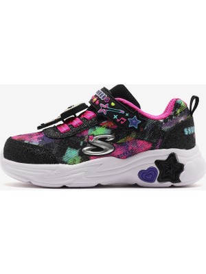 Skechers Snuggle Sneaks - Skech Squad Küçük Kız Çocuk Siyah Spor Ayakkabı 302214N Bkmt