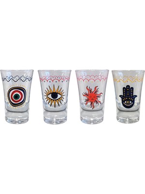 Rakle Fortuna 4'lü Shot Bardağı Seti 34 cc