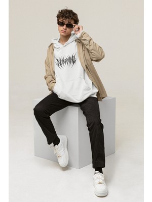 NEVERMIND Trend Unisex Oversize Hoodie – Streetwear Baskılı Sweatshirt