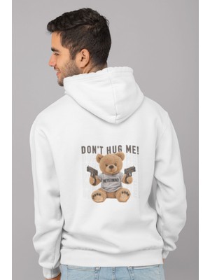 Nevermind Hug Me Baskılı Streetwear Oversize Unisex Kapüşonlu Sweatshirt