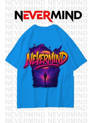 Nevermind Neon Retro Vaporwave Unisex Tişört %100 Pamuk