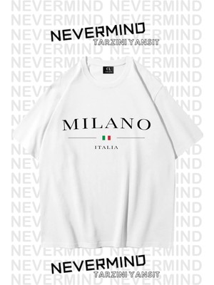 Nevermind Unisex Baskılı Oversize %100 Pamuk T-Shirt
