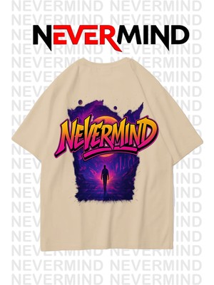 Nevermind Neon Retro Vaporwave Unisex Tişört %100 Pamuk