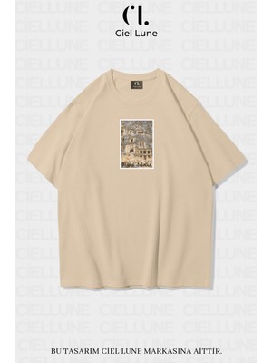 NEVERMIND Unisex Kadın Erkek Myra Adalia Baskılı Özel Tasarım Oversize T-shirt