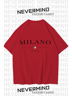 Nevermind Unisex Baskılı Oversize %100 Pamuk T-Shirt