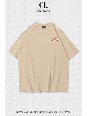 NEVERMIND Nevermind Unisex Kadın Erkek Red Eyes Baskılı Özel Tasarım Oversize T-shirt