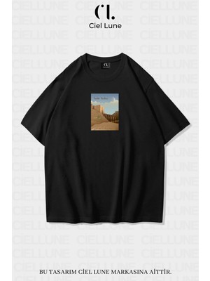 Nevermind Unisex Saudi Desing Ciel Studio - Oversize Tişört Siyah