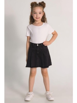 Dmb Mojo Kız Çocuk 4-9 Yaş Denim Şort Etek 0204 Siyah