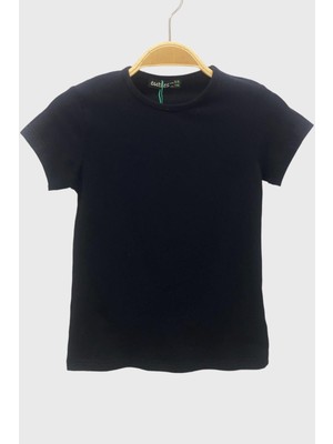 Cuties Mojo Unisex Çocuk Basic Kısa Kol T-Shirt 320203 Siyah
