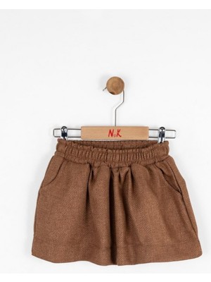 Nk Kids Kız Çocuk 1-4 Yaş Kaşe Kloş Etek Camel