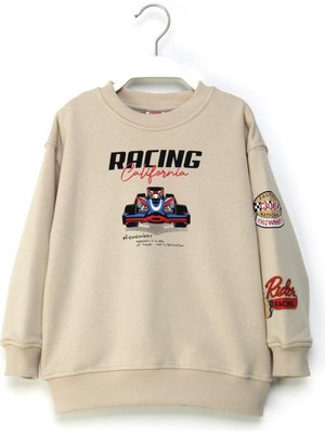 Dmb Mojo Erkek Çocuk 4-9 Yaş Sırt Desenli Sweatshirt Bej