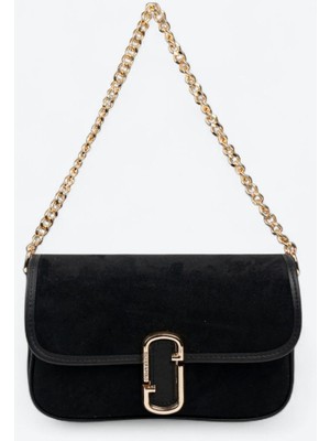 Silver & Polo SP1171 Kadın Omuz Çantası Süet Siyah